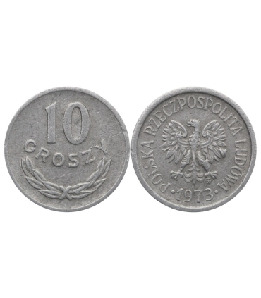 Destrukt, 10 groszy 1973, obcy metal na nogach orła