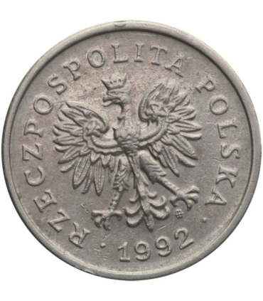 Destrukt, 1 złoty 1992, skrętka w prawo ~10 stopni, st. 3