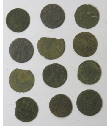 Mix 32 monet historycznych do identyfikacji m.in. XVIII wiek, różne