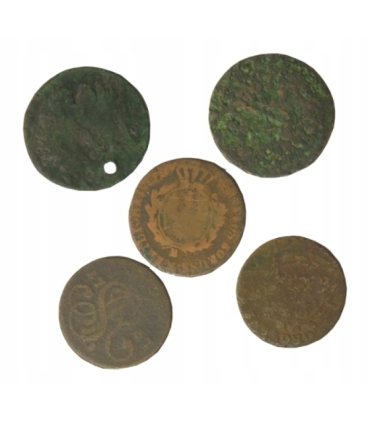 Mix 32 monet historycznych do identyfikacji m.in. XVIII wiek, różne