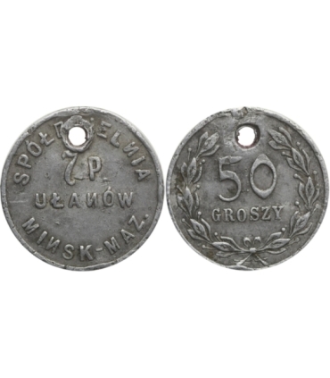 II RP, marka kredytowa 1 zł, 80 pułk piechoty Słonim, pieniądz zastępczy wojskowy