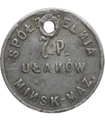 II RP, marka kredytowa 1 zł, 80 pułk piechoty Słonim, pieniądz zastępczy wojskowy