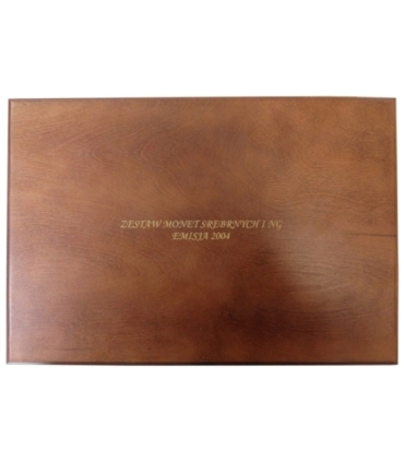 Kaseta rocznik 2004 do przechowywania monet srebrnych i 2zł GN, UŻYWANA