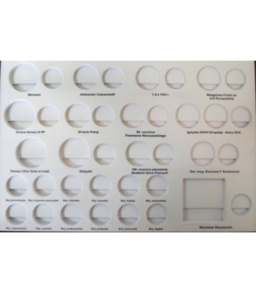 Kaseta rocznik 2004 do przechowywania monet srebrnych i 2zł GN, UŻYWANA