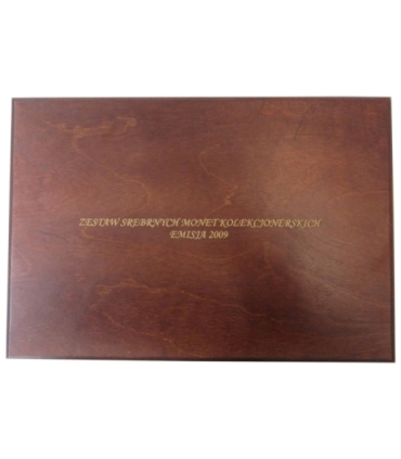 Kaseta do przechowywania monet srebrnych z roku 2009, UŻYWANA