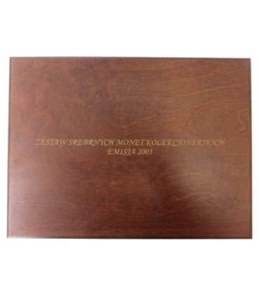 Kaseta do przechowywania monet srebrnych z roku 2003, UŻYWANA