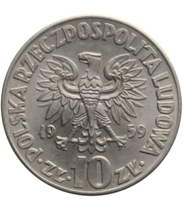 10 zł, Mikołaj Kopernik, 1959, stan 2+