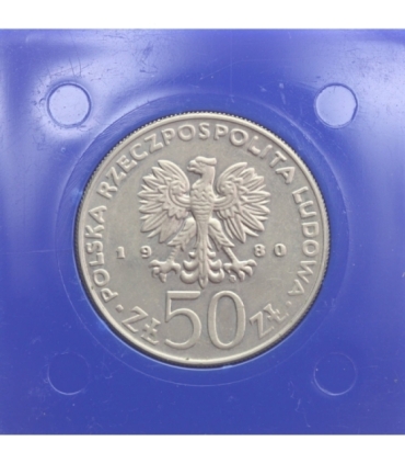 50 zł Kazimierz I Odnowiciel, 1980, kapsel NBP