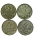 Lot: Rosja 4 x 15 Kopiejek, srebro Ag