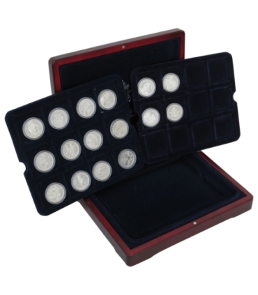 16 medali Jan Paweł II - Człowiek, który zmienił świat, srebro + kaseta na 24 medale