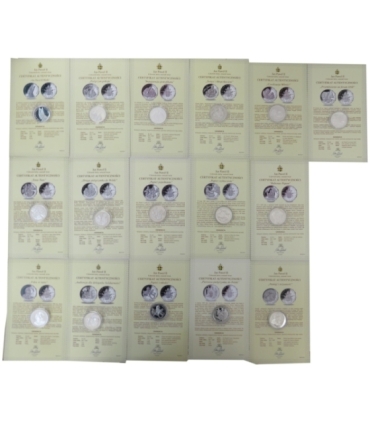 16 medali Jan Paweł II - Człowiek, który zmienił świat, srebro + kaseta na 24 medale