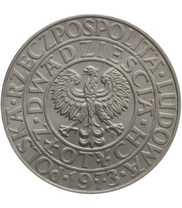 20 złotych kwitnące drzewo 1973 próba, piekna