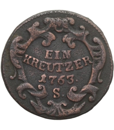 Austria 1 krajcar, 1763 Maria Teresa Znak menniczy „S” - Smolnik