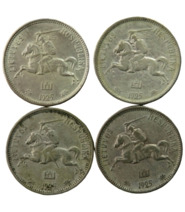 Lot, Litwa, 4 x 2 lity 1925, stan 3/3+