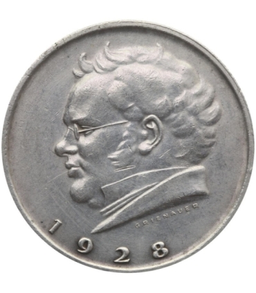 Austria 2 szylingi, 1928 100. rocznica śmierci Franza Schuberta, 2+