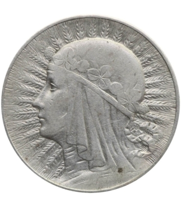 5 złotych głowa kobiety 1933, stan 3+