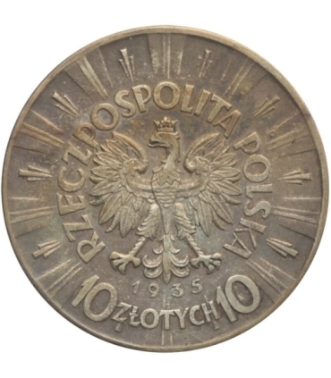 10 zł Józef Piłsudski 1935, stan 3