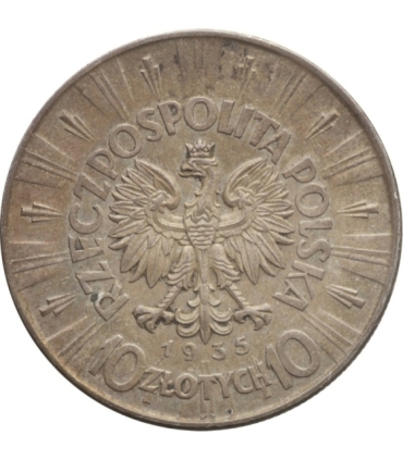 10 zł Józef Piłsudski 1935, stan 3+