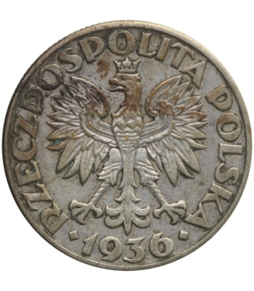 2 zł Żaglowiec 1936, stan 3