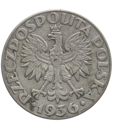 2 zł Żaglowiec 1936, stan 3-
