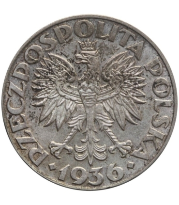 2 zł Żaglowiec 1936, stan 3