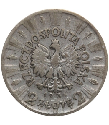 2 złote, Józef Piłsudski, 1934 stan 3