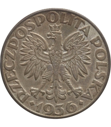 5 zł Żaglowiec 1936, stan 3, II RP