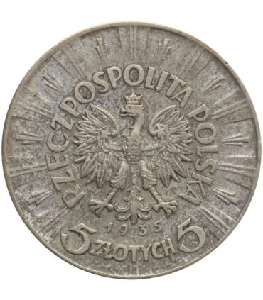 5 złotych Piłsudski 1935, stan 3