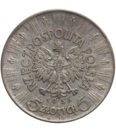 5 złotych Piłsudski 1935, stan 3
