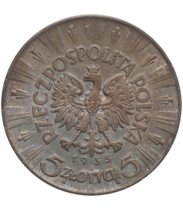 5 złotych Piłsudski 1935, stan 3