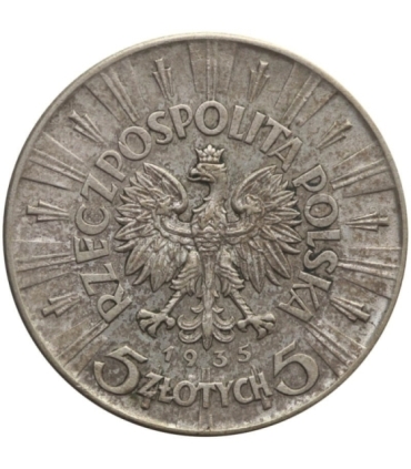 5 złotych Piłsudski 1935, stan 3