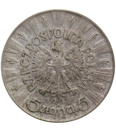 5 złotych Piłsudski 1935, stan 3