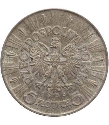 5 złotych Józef Piłsudski 1936, stan 2