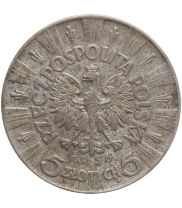 5 złotych Piłsudski 1936, stan 3
