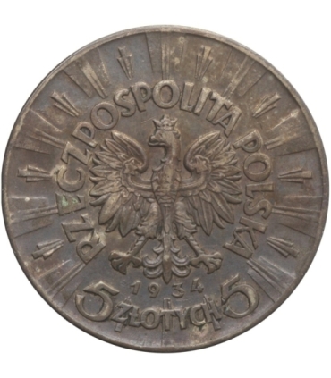 5 złotych Piłsudski 1934, stan 3