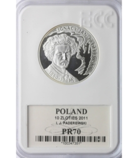 10 zł, Ignacy Jan Paderewski, 2011, GCN PR70