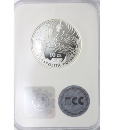 10 zł, Jeremi Przybora, Jerzy Wasowski (okrągła), GCN PR70