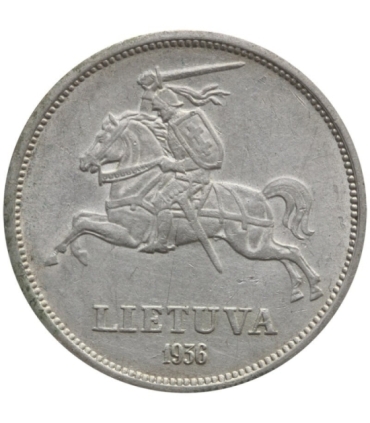 Litwa, 5 litów 1936, stan 2-
