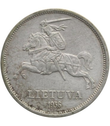 Litwa, 5 litów 1936, stan 3