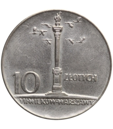 10 złotych Mała kolumna, 1966, stan 1-