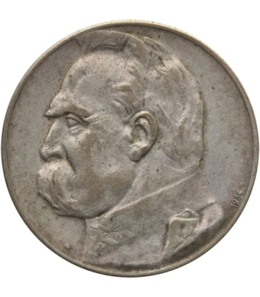 5 złotych Piłsudski Orzeł Strzelecki 1934, stan 3
