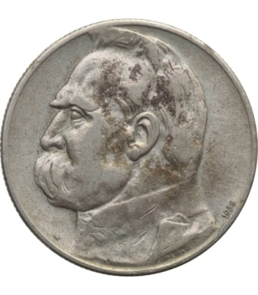 5 złotych Piłsudski Orzeł Strzelecki 1934, stan 3