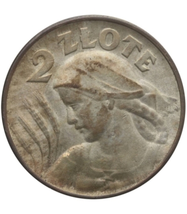 2 złote  żniwiarka 1924 Filadelfia - ODWROTKA, stan 3