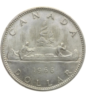 Kanada 1 dolar, 1966, srebro, Canoe