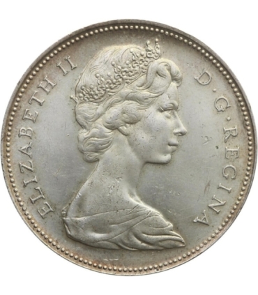 Kanada 1 dolar, 1966, srebro, Canoe