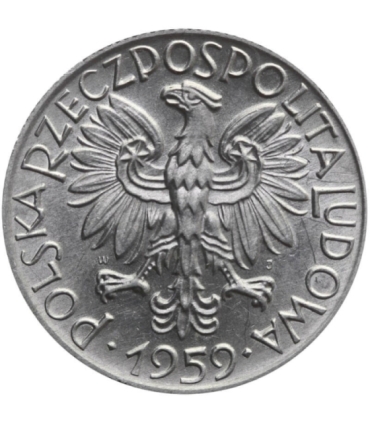 5 zł, Rybak, 1959, stan 1-, połysk