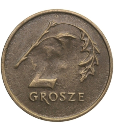 Destrukt, 2 grosze 2000, brak części wizerunku na rewersie