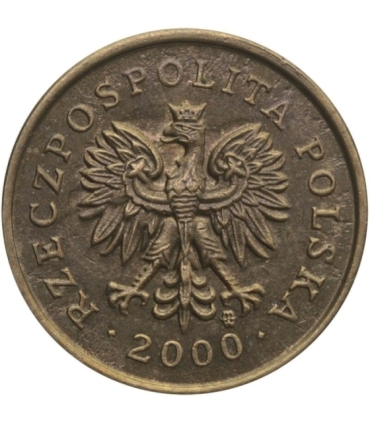 Destrukt, 2 grosze 2000, brak części wizerunku na rewersie