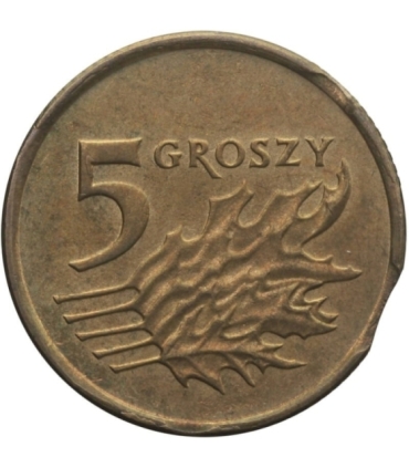 Destrukt, 5 groszy 2009, końcówka blachy, st. 1-