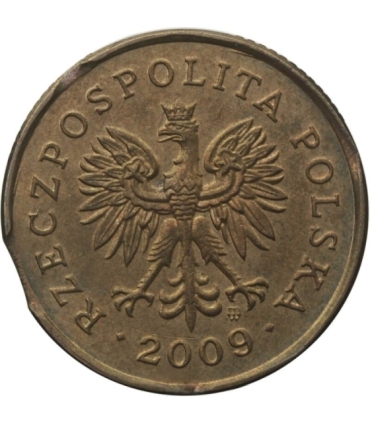 Destrukt, 5 groszy 2009, końcówka blachy, st. 1-